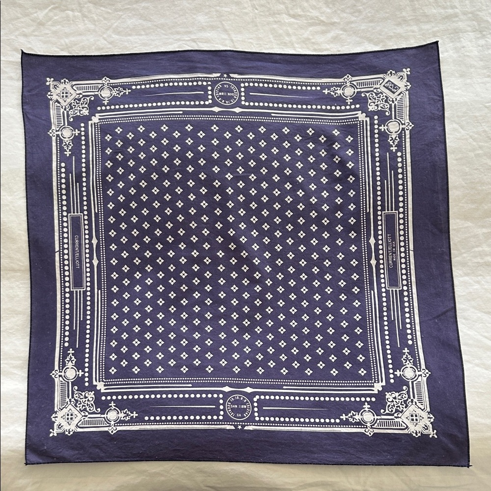 Current/Elliott Purple and White Patterned Scarf/Bandana